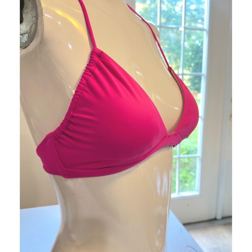 Victoria's Secret Bikini Top Small Hot Pink Triangle Barbiecore Swim Bralette